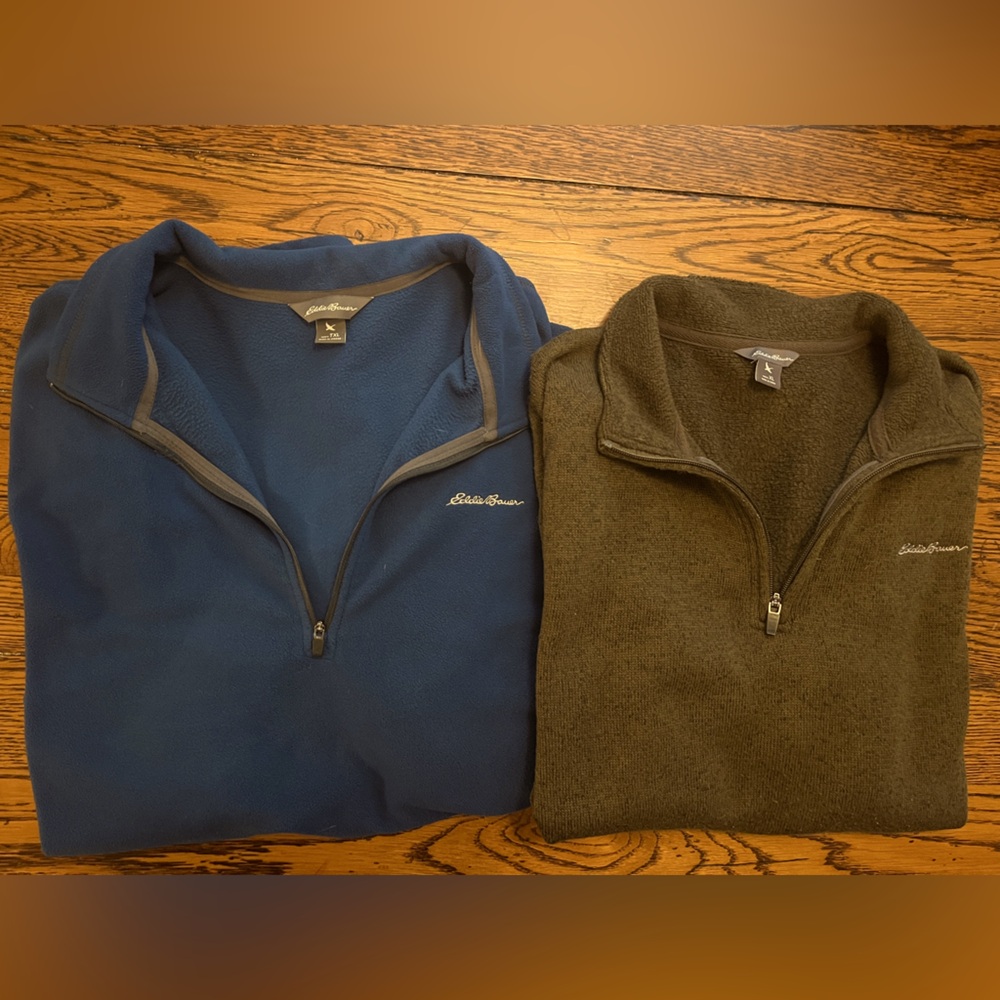 ❗️BUNDLE ❗️ Men’s Eddie Bauer Quarter-Zip Pullover TXL & XL - Contains 2